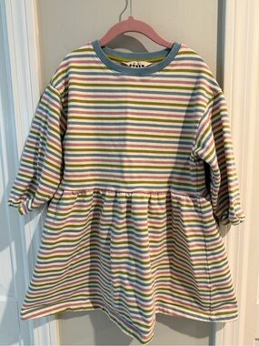 Mini Boden Pastel Stripe Sweat Dress Like New